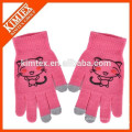 Knitted customized winter touch screen gloves